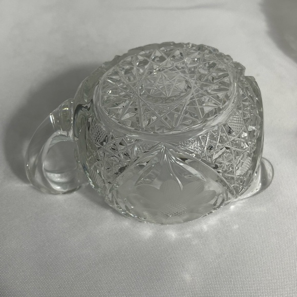 Antique American Brilliant Period Cut
Crystal Glass Sugar & Creamer Set
W/Dish - Picture 9 of 14